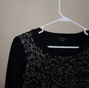 Women's M Express Black Sequin Sweater